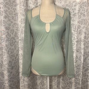 Halter Mesh Bodysuit